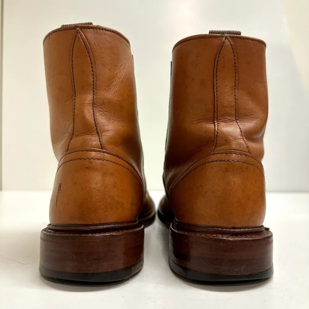 VGUC Tricker's Women;s Brown Cap Toe Boots RARE Made in England UK 5 / US 6